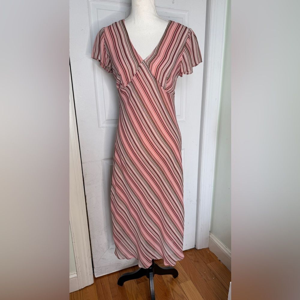 Y2K J.Jill Striped Fairycore Sirenscape Boho Dress